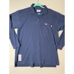 Tyndale Shirt FRMC Mens 2XL Blue Polo Long Sleeve Workwear USA Made
